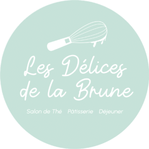 Logo Les Délices de la Brune salon de thé pâtisserie avec fouet