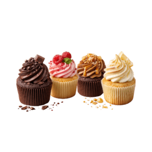 Cupcakes Les délices de la brune aux différentes saveurs et toppings