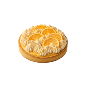 Tarte orange Les délices de la brune avec crème à l’orange