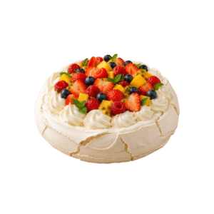 Pavlova Les délices de la brune aux fruits de saison
